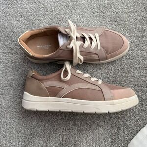 Rockport TruFlex Navya Women's Brown Mauve Canvas Sneakers‎ Walking Shoes Size 8